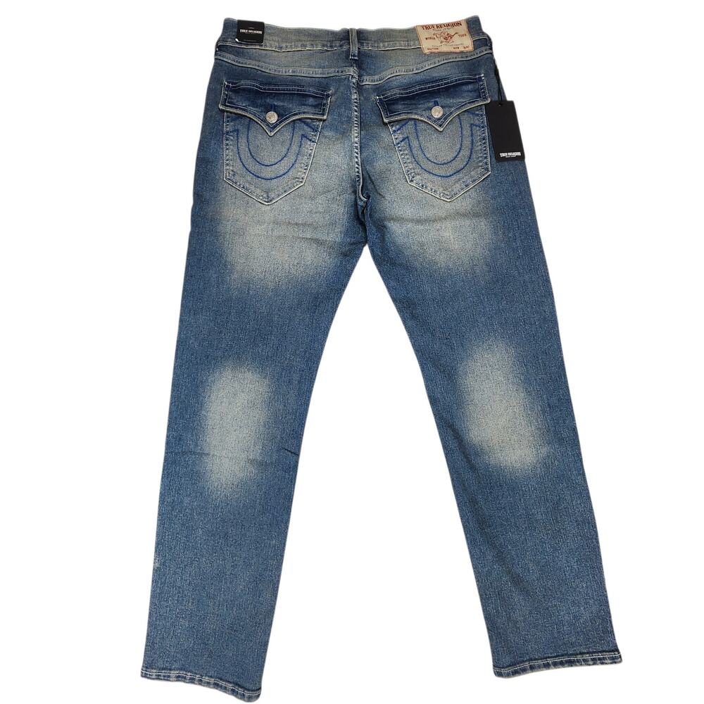 MSRP $164 True Religion Flap Geno Relaxed Slim Men's Size 34x32 Stretch Jeans